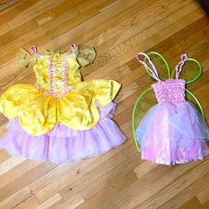 Beauty & the Beast’s Belle & Ballerina w/ green wings - size 5/6 Halloween cost.